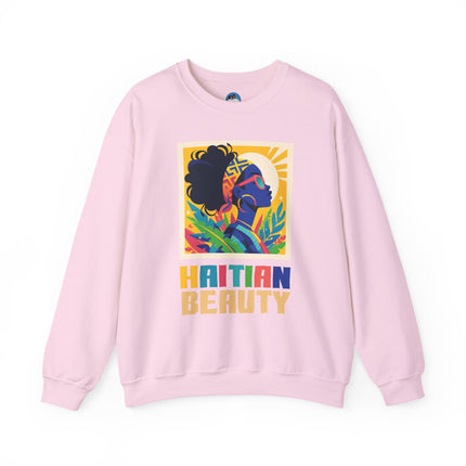 Haitian Beauty Crewneck Sweatshirt Afrocentric Unisex Sweatshirt Cultural Graphic Sweater Black Heritage Apparel
