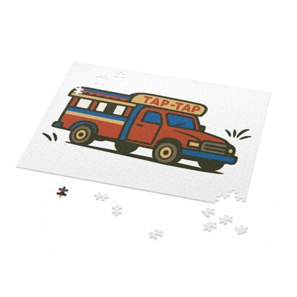 Tap-Tap Bus Haitian Street Culture Puzzle Vibrant Urban Heritage Edition - CreoleSizzle