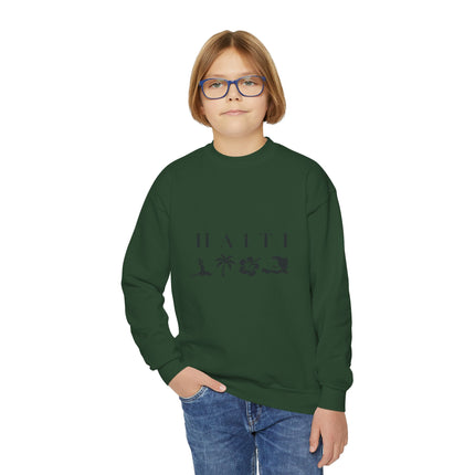 Island Serenity Haiti Coastal Youth Sweatshirt Haitian Nature Series Youth Premium Crewneck