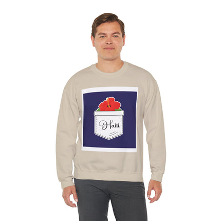 Haiti with Hibiscus Tropical Identity Sweatshirt Creole Heritage Series Unisex Premium Crewneck