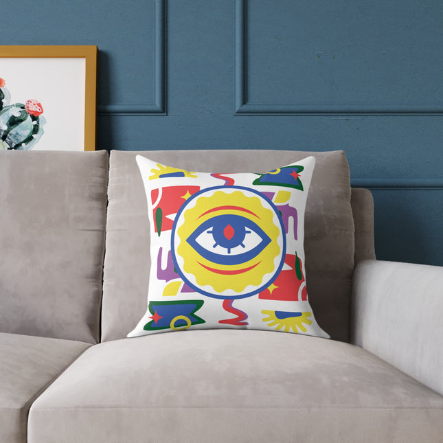 Ancestral Vision Pillow Afro-Haitian Mysticism Design Creole Protection Symbol Limited Cultural Drop - CreoleSizzle
