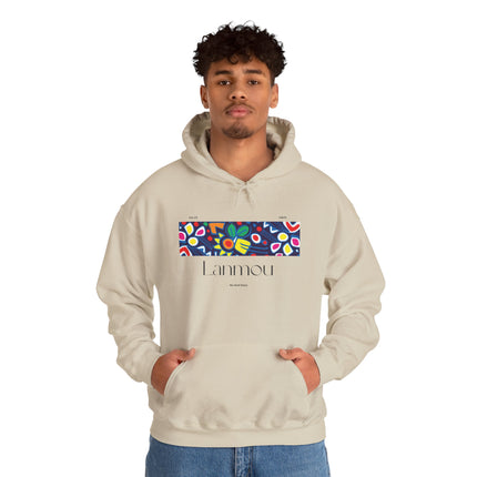 Lanmou Floral Hoodie Haitian Love-Inspired Streetwear Unisex Heavy Blend Hoodie Cozy & Artistic Casual Wear