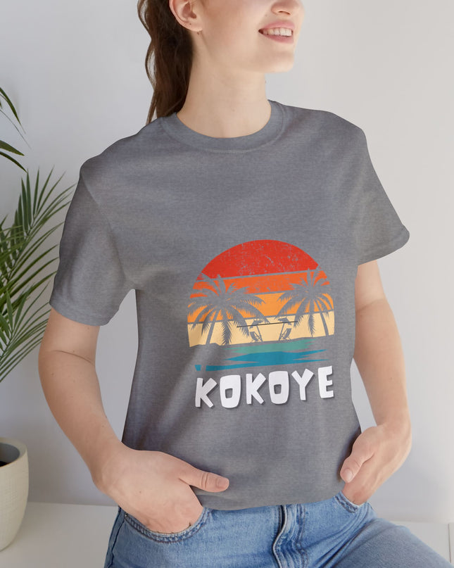 Kokoye Tropical Haitian T-Shirt Caribbean Culture & Coconut Beach Vibes Haitian Culture Soft Cotton Classic Fit Unisex Jersey T-Shirt - CreoleSizzle