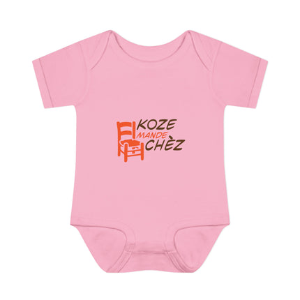 Kozi Madchèz Creole Charm Baby Bodysuit Haitian Culture Series  Infant & Toddler Wear Stylish Baby Clothes