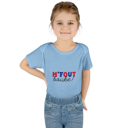 M'FOUT Bouke!™ Baby Bodysuit Creole Humor for Little Trendsetters Ultra-Soft Infant Onesie Perfect Baby Shower Gift