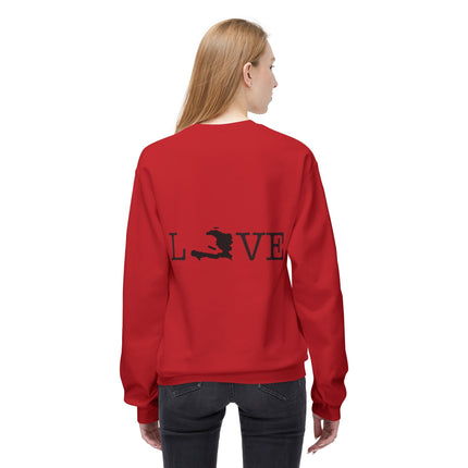 Island Love Haitian Pride Graphic Sweatshirt Unisex Midweight Fleece Afro-Caribbean Lifestyle Crewneck