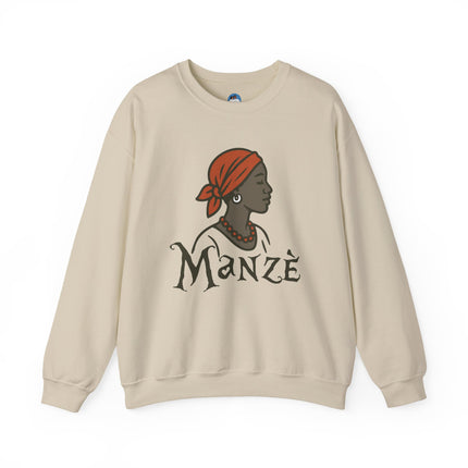 Mazè Haitian Women’s Strength Sweatshirt Cultural Empowerment Series Unisex Crewneck Sweatshirt