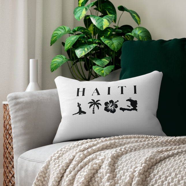Haiti Nature Love Tropical Island Premium Pillow Eco-Friendly Haitian Design - CreoleSizzle