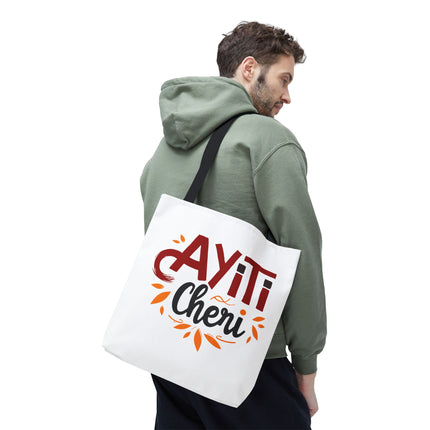 Ayiti Chéri Limited Edition Heritage Tote Bag Sweet Haiti Design - CreoleSizzle