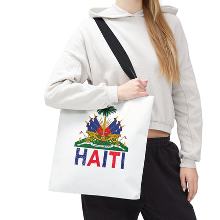 Ayiti Crayon Emblem Educational Heritage Tote Bag Diaspora Kids Edition - CreoleSizzle