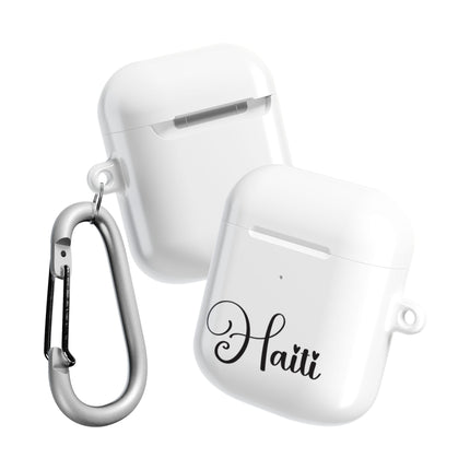 Haiti Calligraphy Minimalist Luxury Script AirPods Case Elegant Heritage Edition