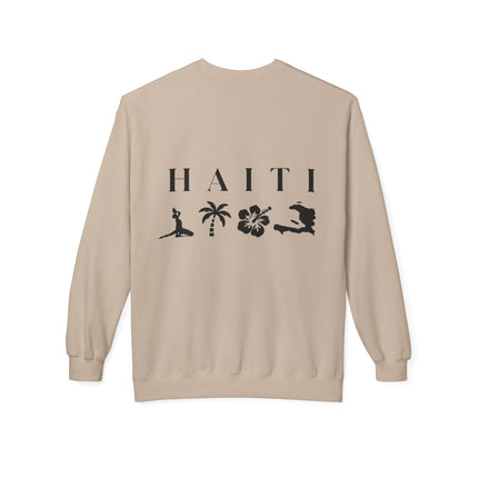 Haiti Horizon Coastal Heritage Crewneck Sweatshirt Island Nature Series Unisex Premium Fleece