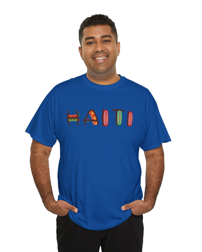 Haiti in Color Limited Heritage Drop Tee Artistic Creole Typography