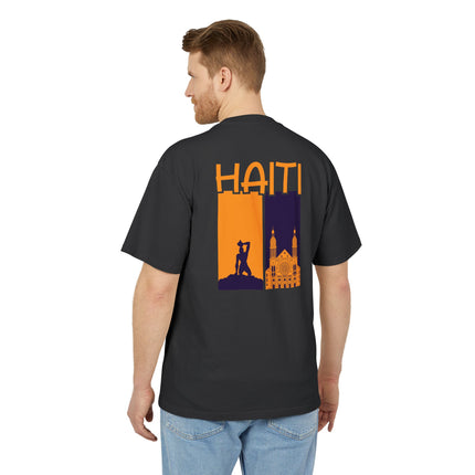 The Dual Soul of Haiti Negre Marron & Cathedral Graphic Tee Heritage Pride Collection Unisex Heavy Faded T-Shirt Haitian Street Vibes Graphic on Back
