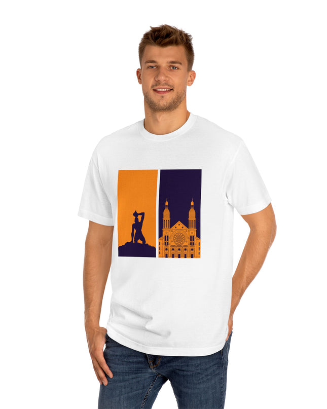 Ayiti Doubled: Shadowed Legacy Sweatshirt | Dual Heritage Graphic, Haitian Roots Apparel, Cityscape Adventure Unisex Tee