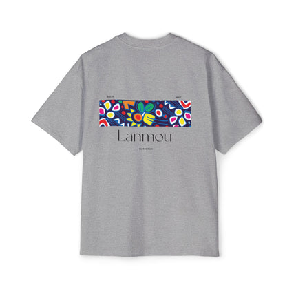 Lanmou Love Oversized Tee Haitian Heritage Streetwear, Trendy Layering Piece Unisex Premium Casual T-Shirt Haitian Street Vibes Graphic on Back