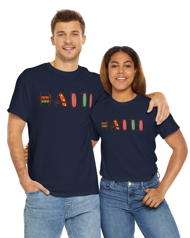 Haiti in Color Limited Heritage Drop Tee Artistic Creole Typography