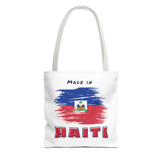 Made in Haiti Tote Bag – Haitian Flag Design Shopping Bag – Durable, Stylish Cultural Accessory - CreoleSizzle
