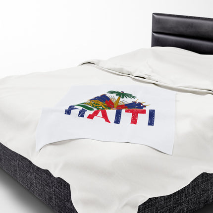 Haitian Flag Ayiti Heritage Plush Blanket Limited Cultural Pride Edition - CreoleSizzle