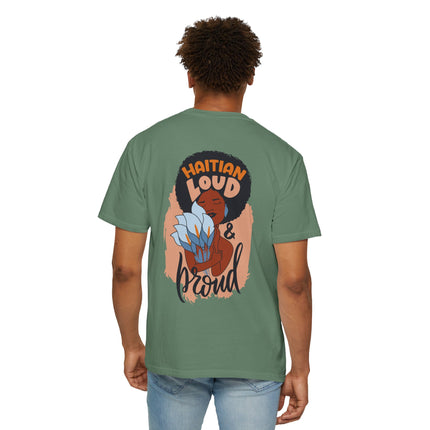 Haitian Loud & Proud Cultural Pride Tee Haitian Heritage Series Unisex Garment-Dyed T-Shirt