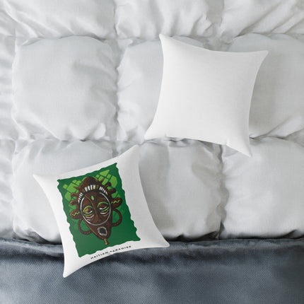 Haitian Paradise Ancestral Mask Pillow Limited Spirit Edition Afro-Caribbean Decor - CreoleSizzle