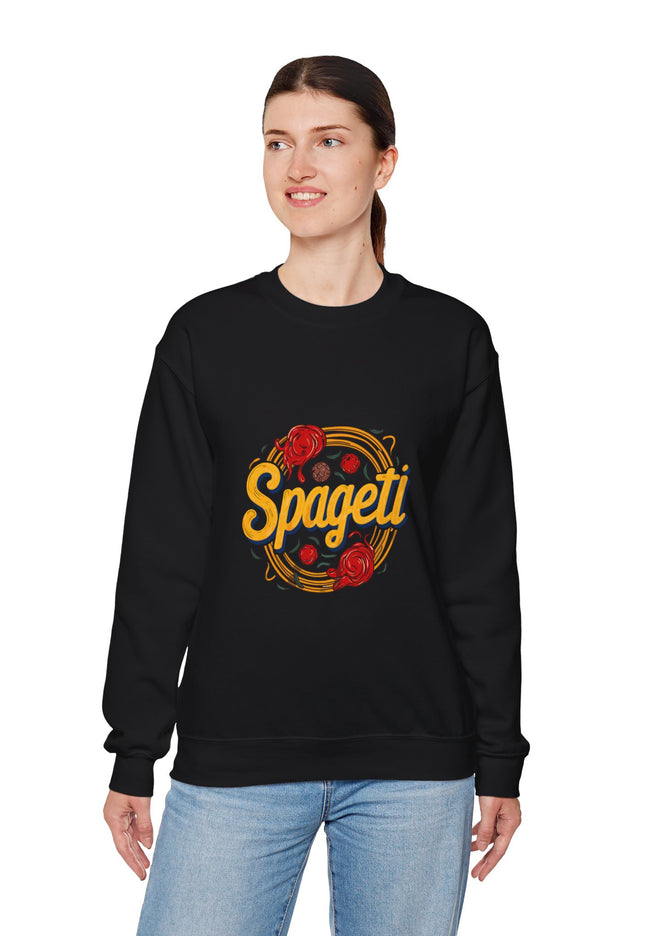Cozy Spageti Sweatshirt Celebrate Haitian Culinary Heritage with Style and Premium Comfort - CreoleSizzle