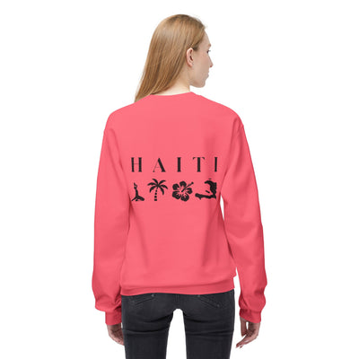 Haiti Horizon Coastal Heritage Crewneck Sweatshirt Island Nature Series Unisex Premium Fleece