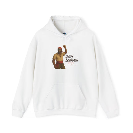 Dutty Boukman The Catalyst of Revolt Hoodie Haitian Freedom Series Unisex Heavy Blend Casual Wear