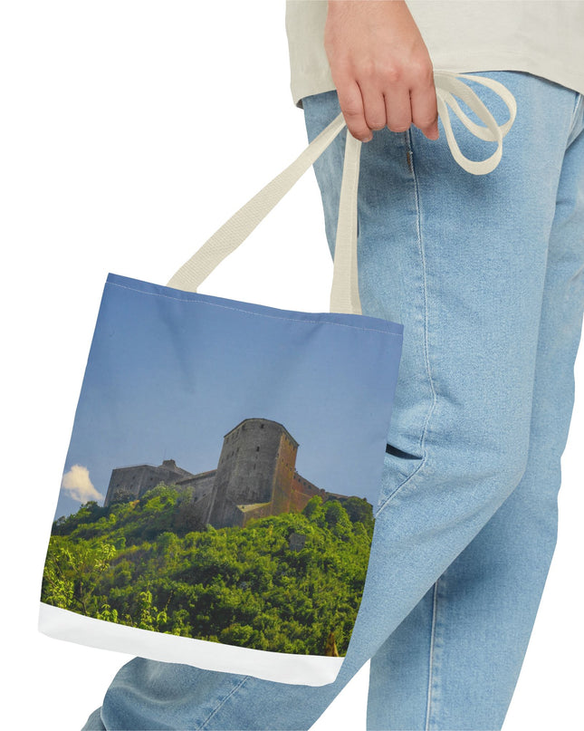 Haitian Citadelle Laferrière Tote Bag – Historical Haiti Travel Bag – Durable All-Over Print Shopping Bag - CreoleSizzle