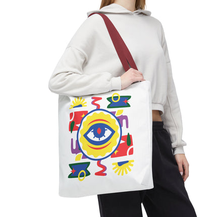 Vodou Eye Haitian Spiritual Art Tote Afro-Haitian Mysticism Design - CreoleSizzle