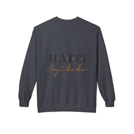 The 1804 Emblem Heritage & Freedom Crewneck Sweatshirt Haitian Pride Series Unisex Midweight Fleece