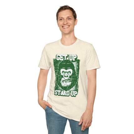 Get Up Stand Up Gorilla Graphic Tee, A bold reminder to rise, reset, and stand strong no matter what life throws at you.