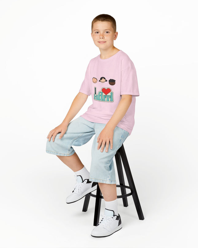 Kids "I Love Haiti" T-Shirt - Fun Haitian Pride Tee for Everyday Wear - Ethically Made Children’s Cotton Shirt - CreoleSizzle