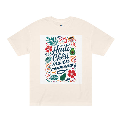 Haiti Chéri Mwen Renmenw Sweatshirt Creole Love Note Graphic Haitian Diaspora Pride Pullover Haitian Heritage Unisex Classic Tee