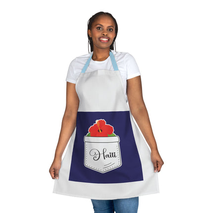 Haiti Hibiscus Pocket Premium Heritage Apron Limited Artist Edition