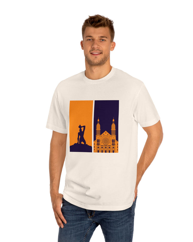Ayiti Doubled: Shadowed Legacy Sweatshirt | Dual Heritage Graphic, Haitian Roots Apparel, Cityscape Adventure Unisex Tee