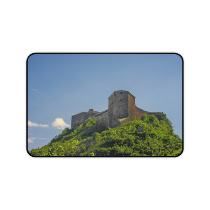 Citadelle Laferrière Desk Mat  Haitian Pride Office Decor  Anti-Slip Neoprene Mat - CreoleSizzle