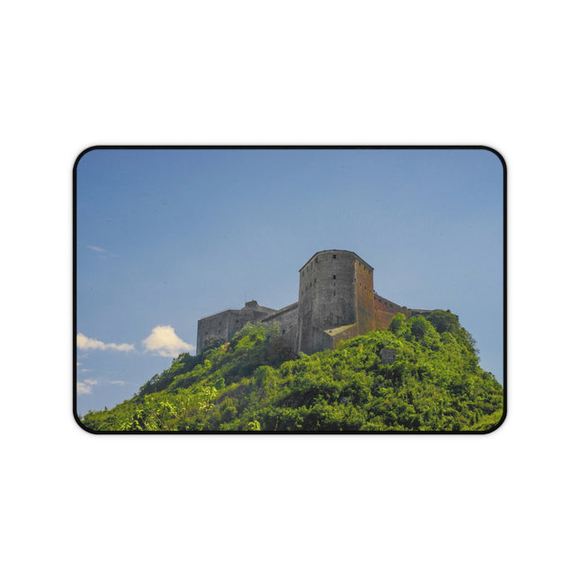 Citadelle Laferrière Desk Mat  Haitian Pride Office Decor  Anti-Slip Neoprene Mat - CreoleSizzle