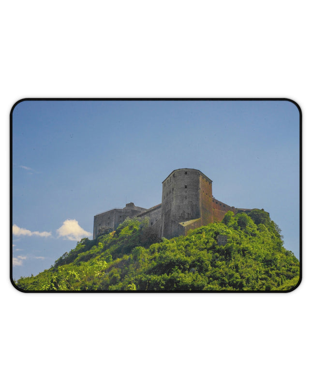 Citadelle Laferrière Desk Mat  Haitian Pride Office Decor  Anti-Slip Neoprene Mat - CreoleSizzle