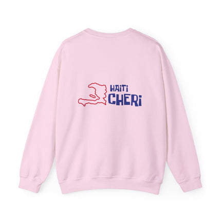 Haiti Chéri Playful Pride Crewneck Sweatshirt Unisex Heavy Blend Cultural Heritage & Cozy Fashion