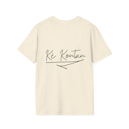 Kè Kontan Happy Heart Minimalist T-Shirt Creole Joy Collection Unisex Softstyle Tee