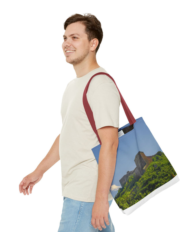 Haitian Citadelle Laferrière Tote Bag – Historical Haiti Travel Bag – Durable All-Over Print Shopping Bag - CreoleSizzle