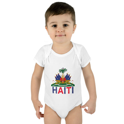 Ayiti in Crayon Haitian Pride Infant Baby Bodysuit Cultural Heritage Baby Onesie Diaspora Babywear Cute Baby Clothes