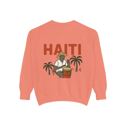 Roots of Haiti Cultural Heritage Sweatshirt Unisex Garment-Dyed Crewneck  Haitian Pride Apparel