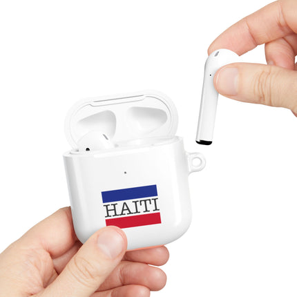 Haitian Flag and Name Minimalist National Pride AirPods Case Everyday Heritage Edition