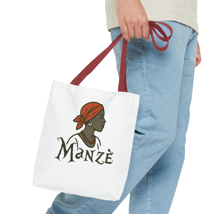 Manzè Limited Edition Heritage Tote Empowering Haitian Women Design - CreoleSizzle