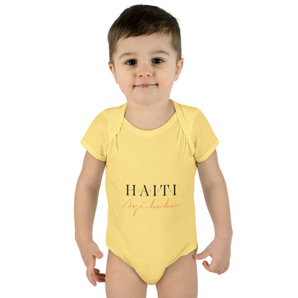 Haitian Heritage Baby Bodysuit Infant Cultural Series Premium Unisex Onesie Cute Infant Apparel, Baby Shower Gift