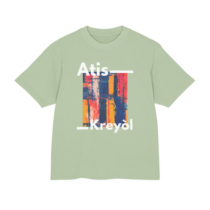 Atis Kreyòl Artistic Haitian T-Shirt Celebrate Haitian Creativity Bold Cultural Fashion Durable and Stylish Unisex Urban Heavy Tee - CreoleSizzle