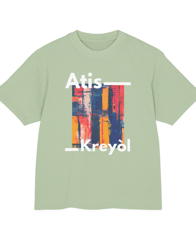 Atis Kreyòl Artistic Haitian T-Shirt Celebrate Haitian Creativity Bold Cultural Fashion Durable and Stylish Unisex Urban Heavy Tee - CreoleSizzle