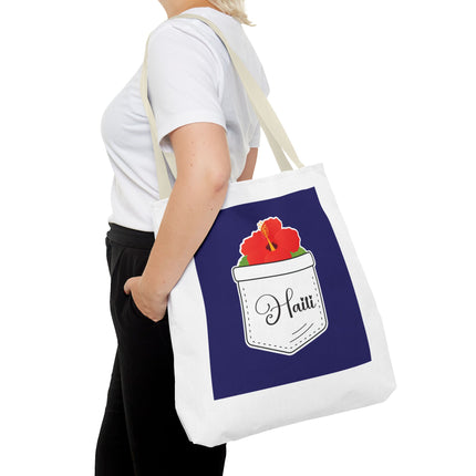 Hibiscus Haiti Limited Edition Heritage Tote Bag Tropical Elegance Design - CreoleSizzle